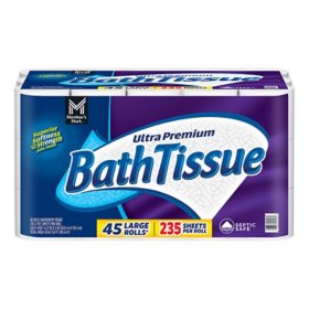 2-Ply Toilet Paper, 45 rolls, 235 sheets/roll