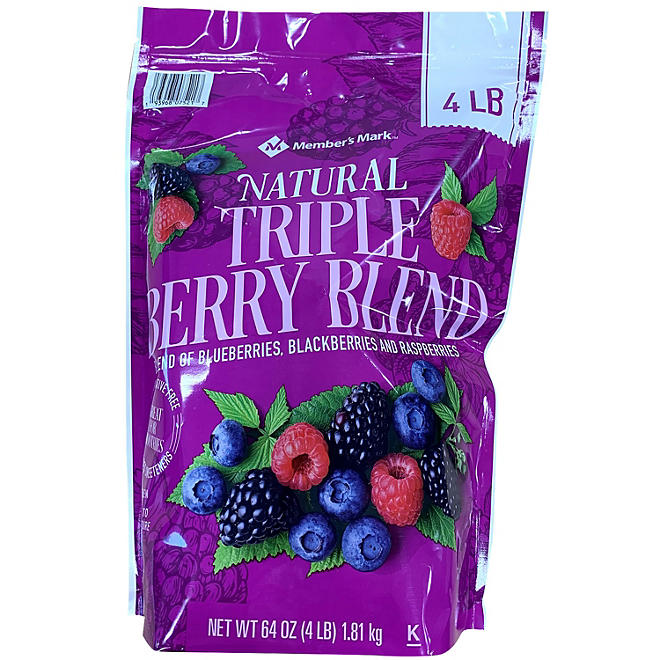 Frozen Triple Berry Blend, 4 lbs