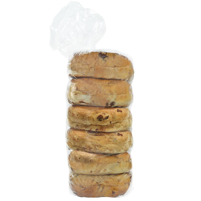 Sliced Cinnamon Raisin Bagels, 6 ct.