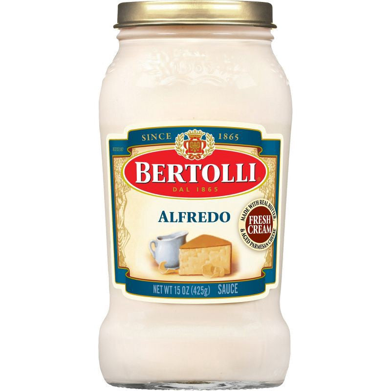 Salsa Alfredo Bertolli con queso parmesano añejo, 425 g