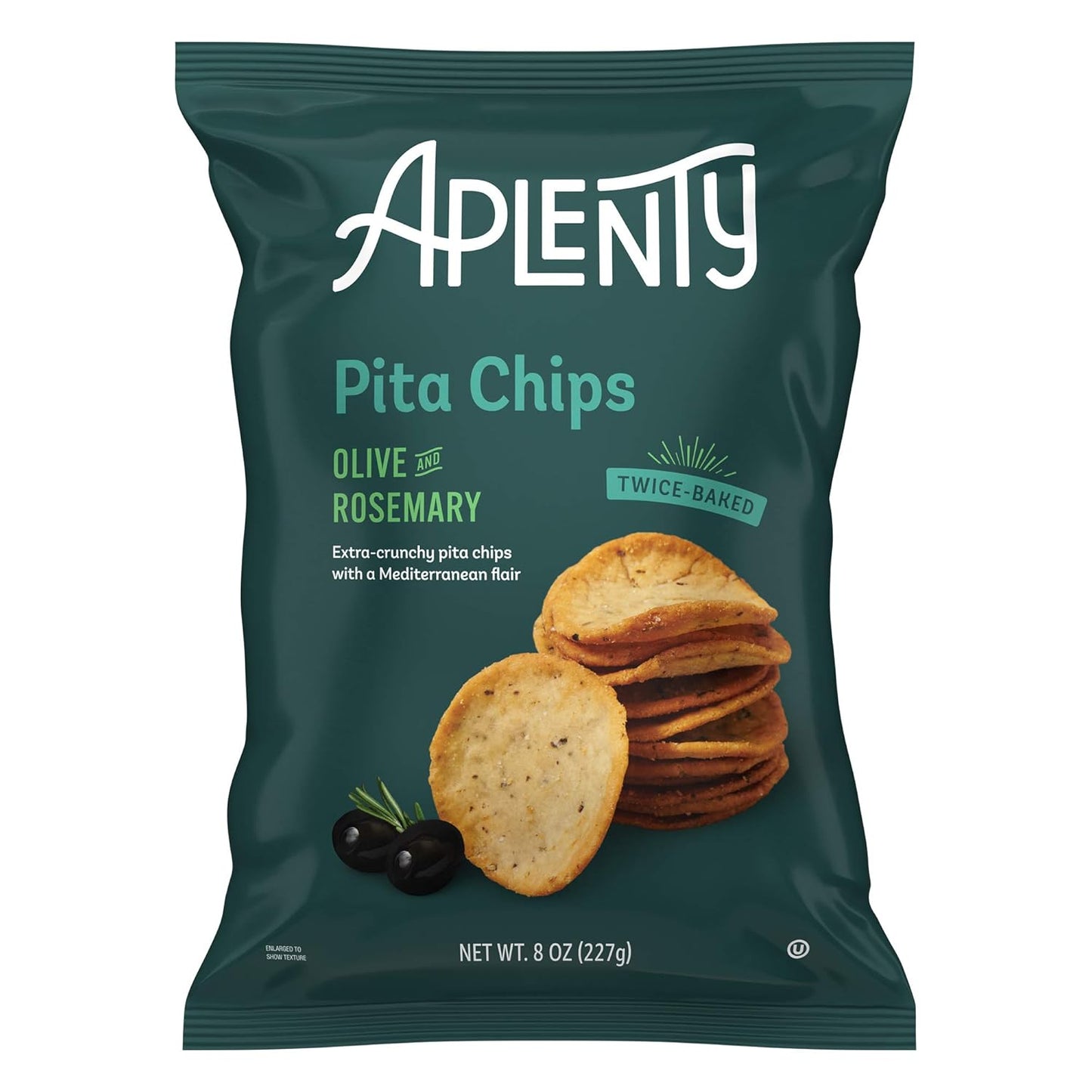 Olive And Rosemary Pita Chips, 8 oz
