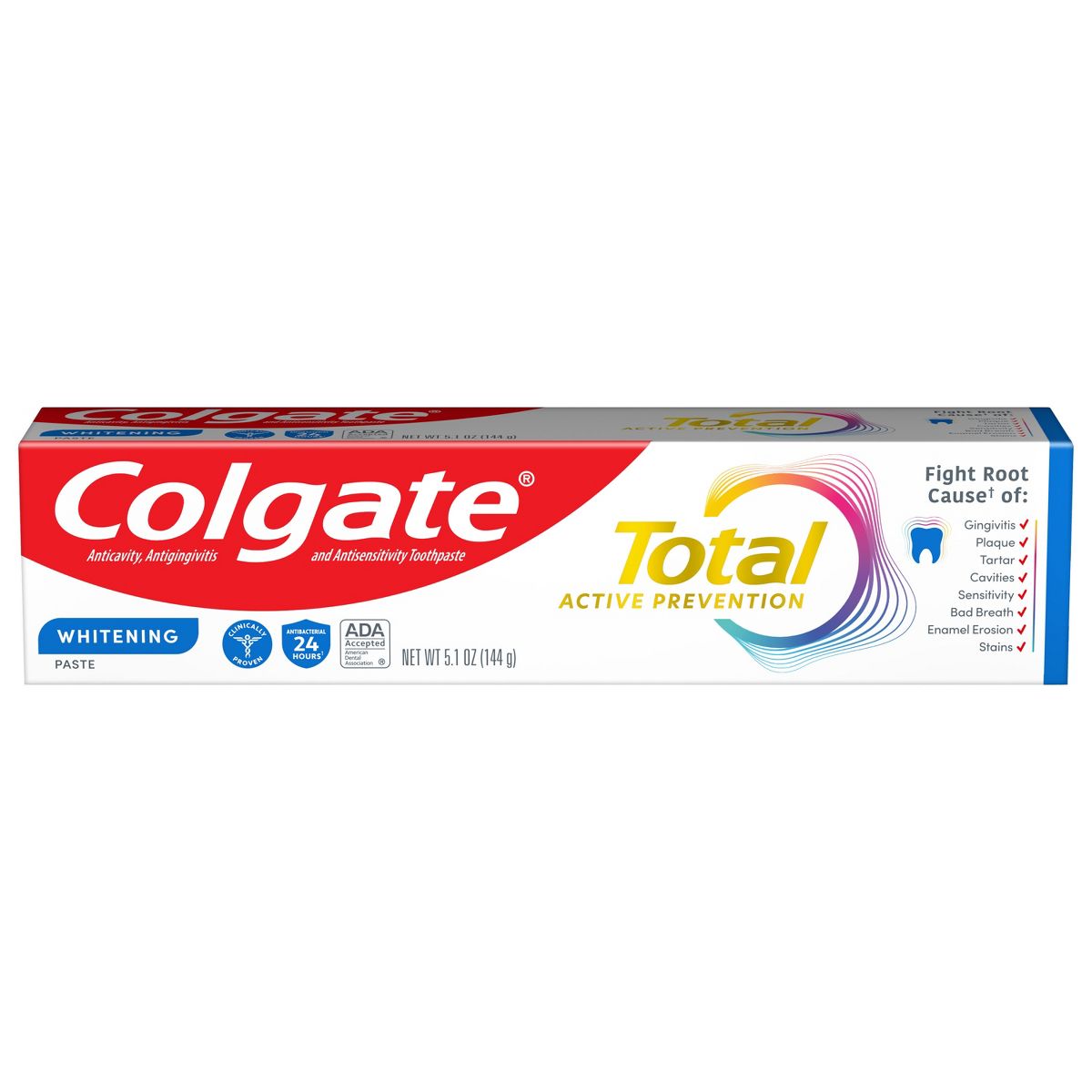 Pasta dental blanqueadora total, 6 oz