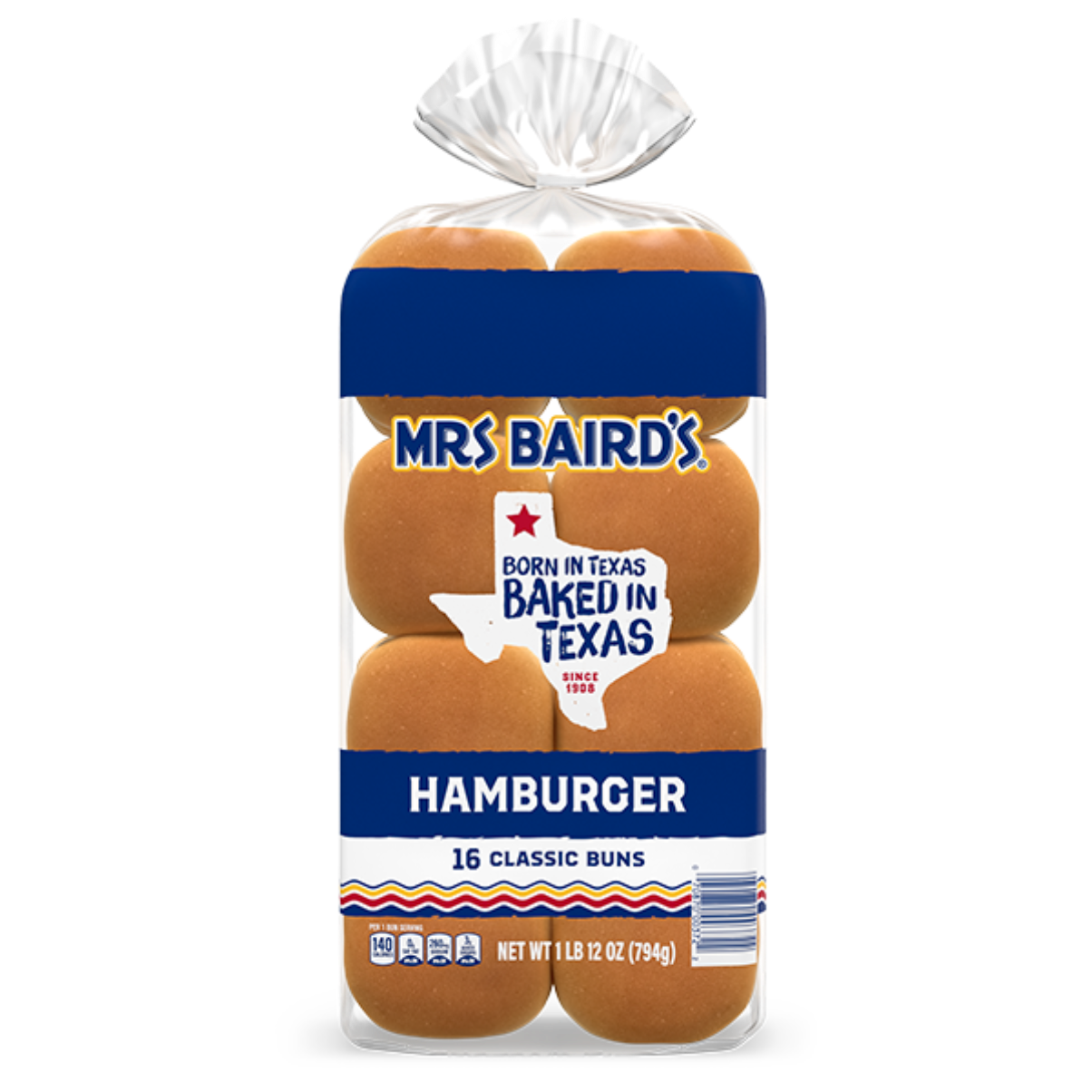 Mrs. Baird's Classic Hamburger Buns, 12 unidades