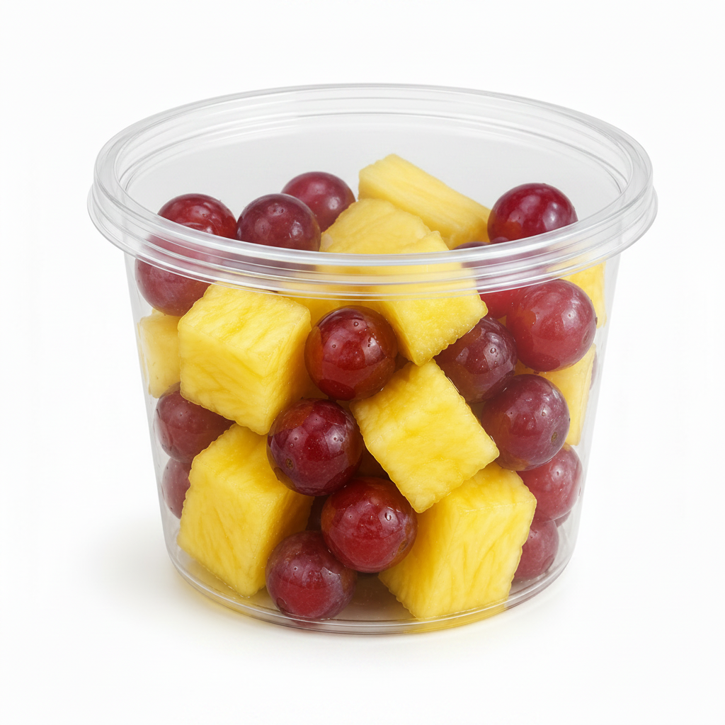 Vaso de Frutas Mixtas, Piña, Melón y Uvas, 16 oz