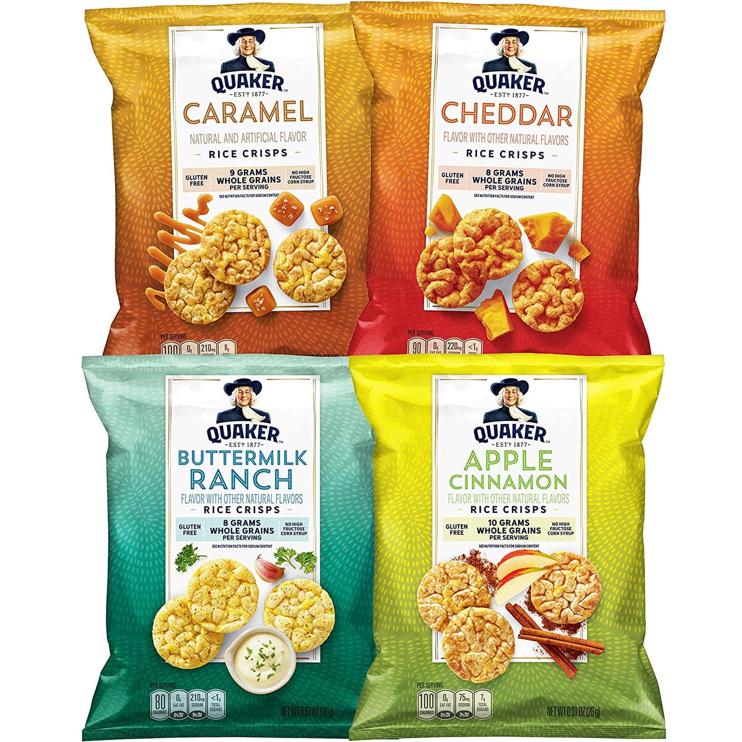 Quaker Rice Crisps Variety Pack, 0.6 oz