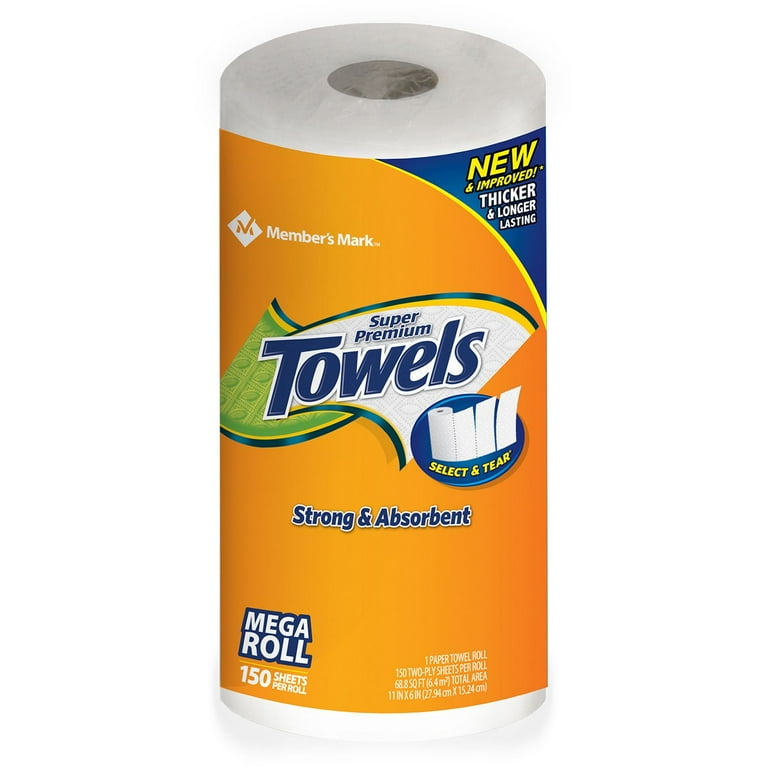 2-Ply Paper Towels, 3 rolls, 150 sheets/roll