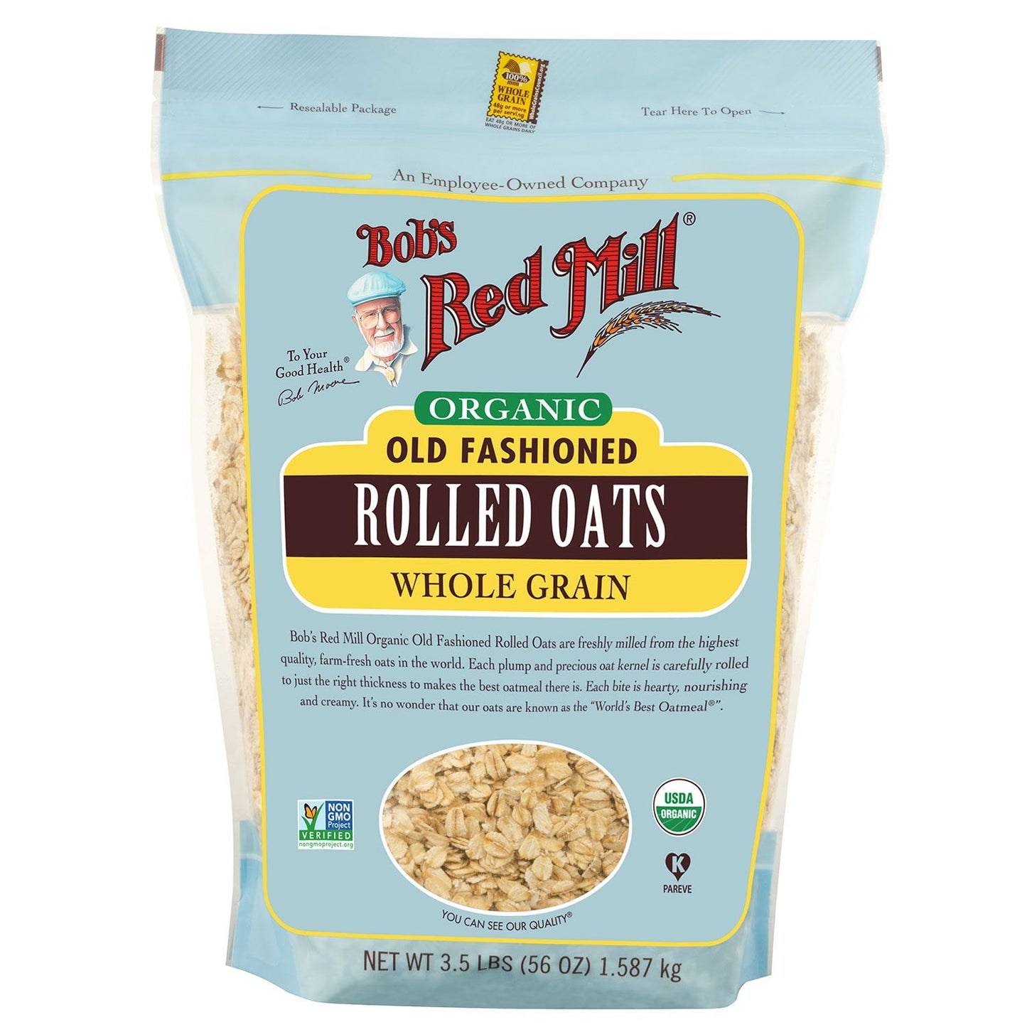 Avena arrollada tradicional orgánica Bob's Red Mill, 56 oz