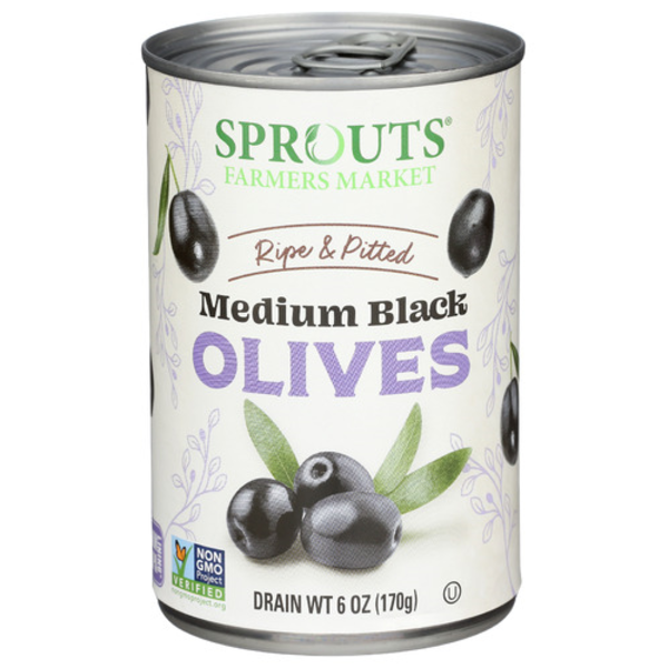 Medium Ripe Black Olives, 6 oz