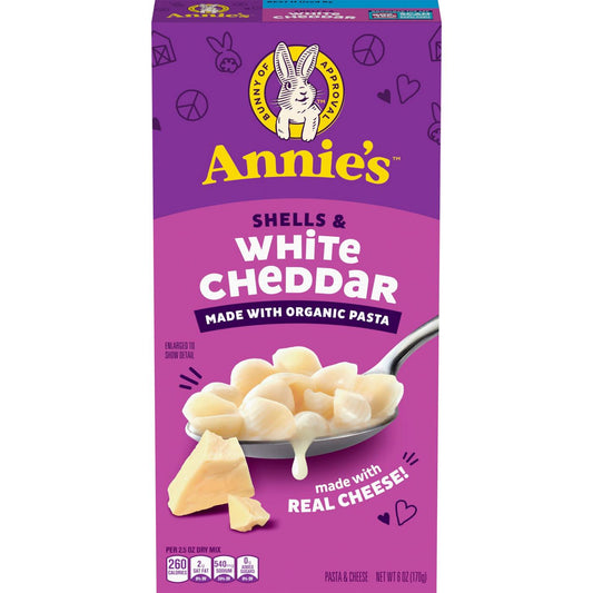 Annie's Shells and White Cheddar Mac and Cheese, 6 oz