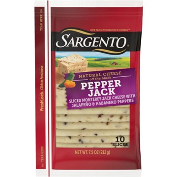 Sargento Pepper Jack Sliced Cheese, 10 ct