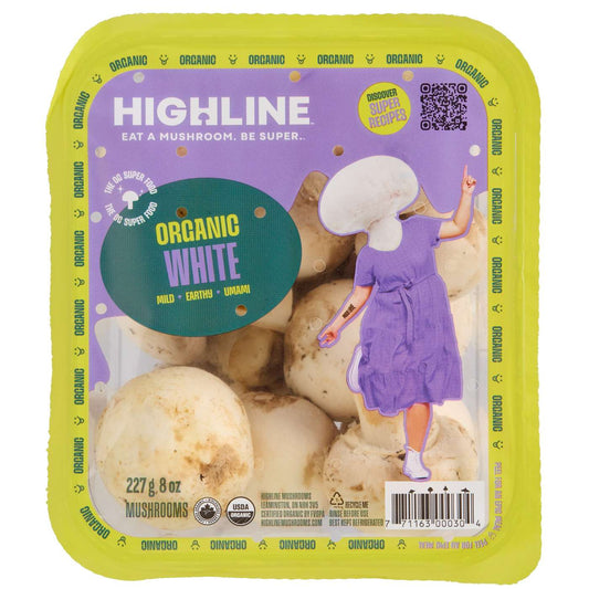 Highline Organic Whole White Mushrooms
