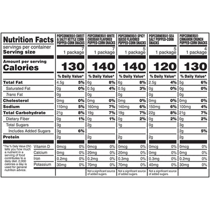 PopCorners Snack de Maíz Inflado Surtido, 28 g