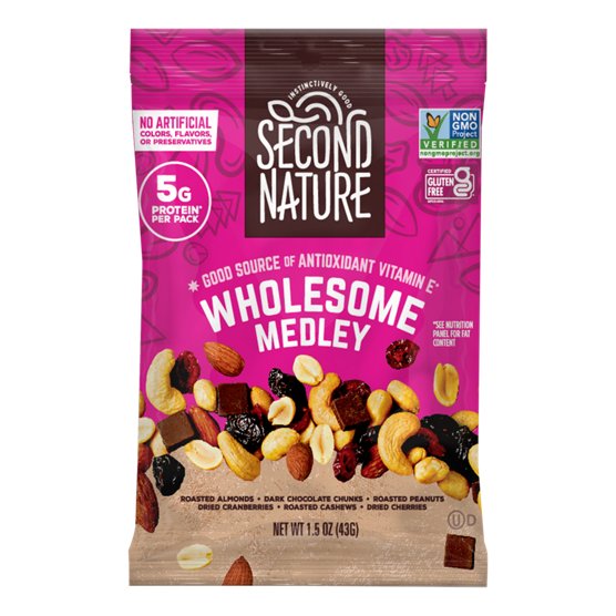 Second Nature Trail Mix, Wholesome Medley, 4 Pack