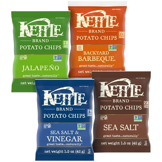 Papas fritas Kettle Chip Brand paquete variado, 28 g