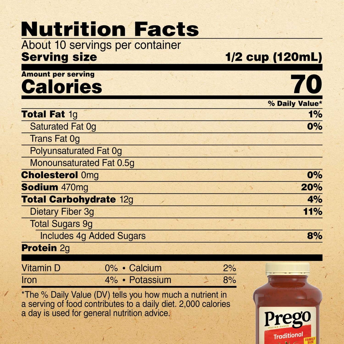 Salsa italiana tradicional Prego, 45 oz