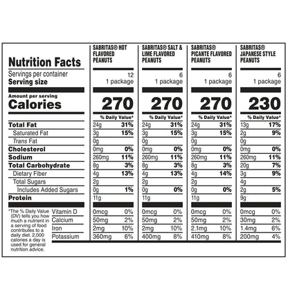 Sabritas Cacahuates Paquete Surtido, 1.625 oz