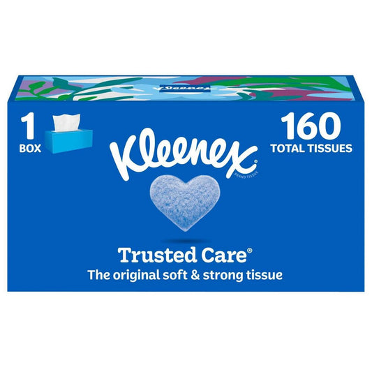 Pañuelos faciales Kleenex Trusted Care, 160 pañuelos/caja