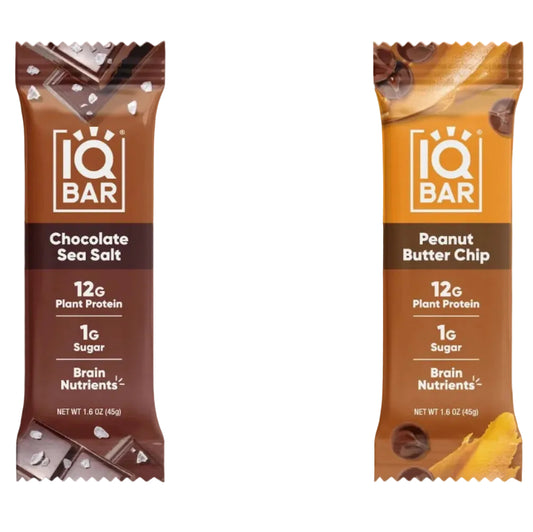 IQBAR Plant Protein Bar Variety Pack, 1.6 oz