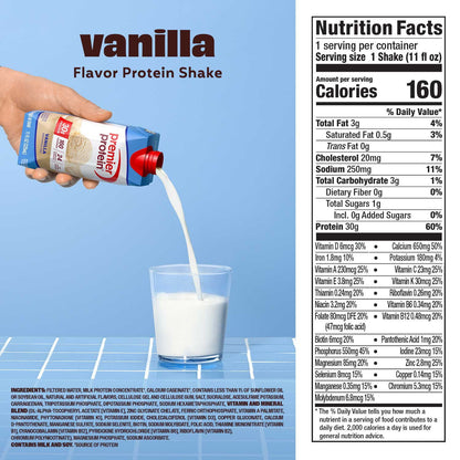 Batido de proteína Premier Protein de 30 g, sabor vainilla, 325 ml