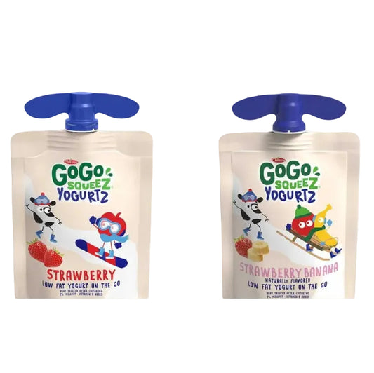 GoGo Squeez Yogurtz Strawberry and Strawberry Banana, 10 Pack