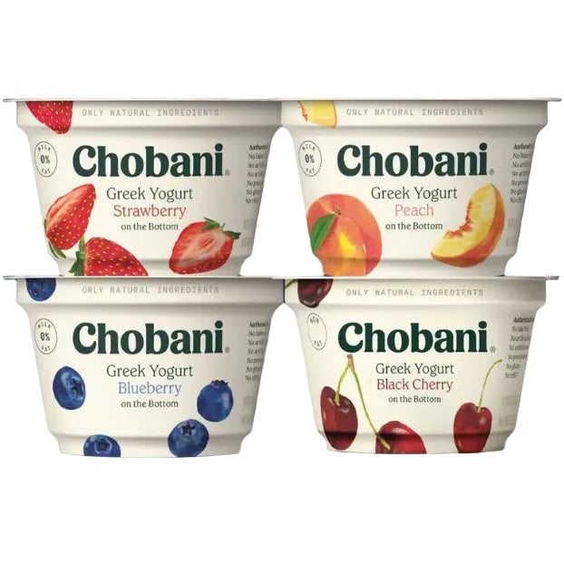 Yogur griego sin grasa Chobani con fruta en el fondo, 150 g