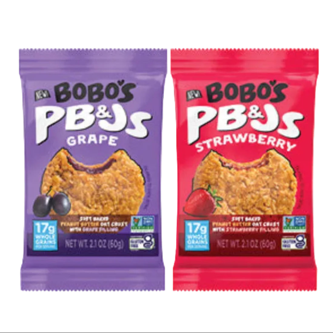 Paquete variado de barras de avena PB&J de Bobo, 2.1 oz