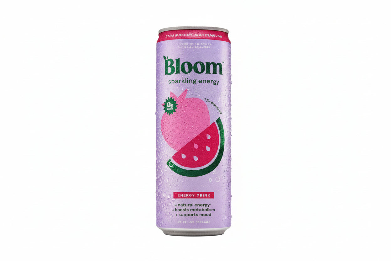 Bebida energética con gas Bloom, 12 onzas líquidas