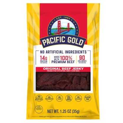 Pacific Gold Carne Seca de Res, Original, 1.25 oz