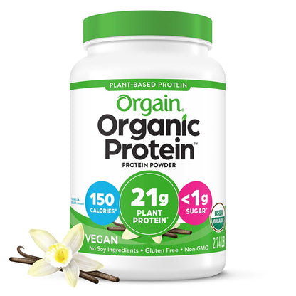 Proteína vegetal en polvo Orgain Organic 21 g sabor vainilla, 1,2 kg