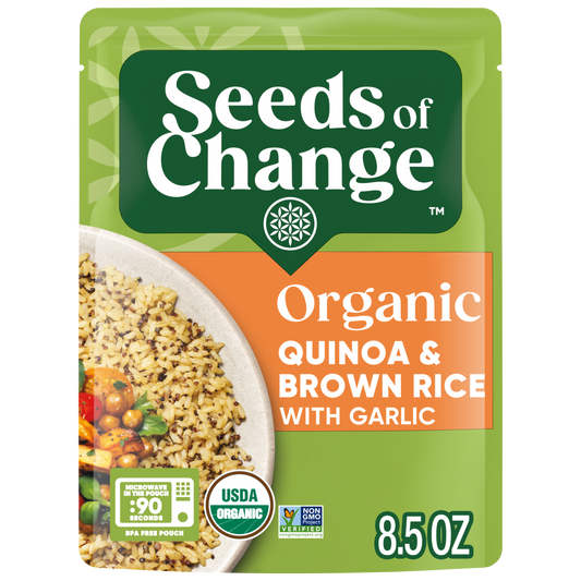 Seeds of Change Organic Quinoa and Brown Rice with Garlic & Lentils, 2 Pack