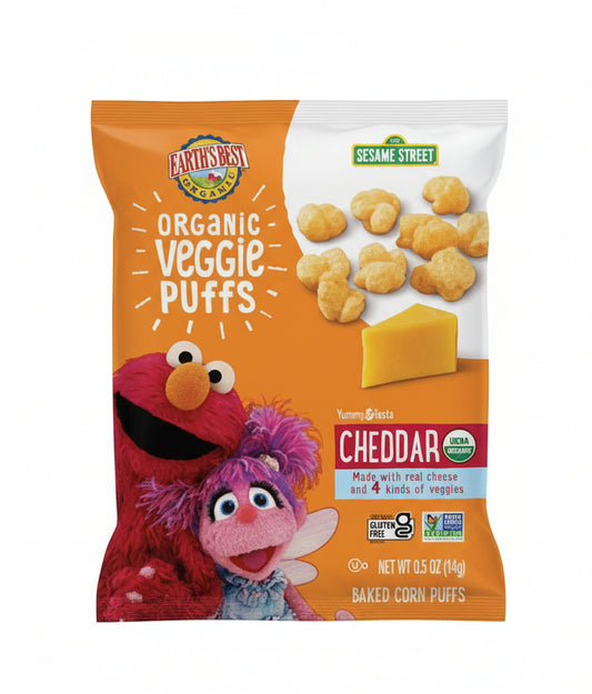 Earths Best Organic Cheddar Veggie Puffs, .50 oz
