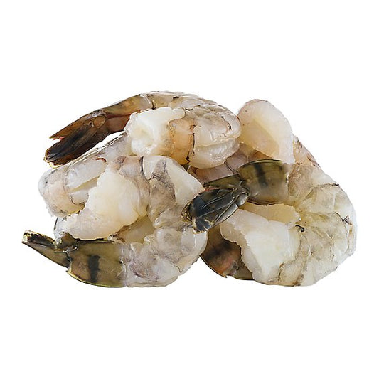 Frozen Peeled Deveined Tail-Off Large Raw Shrimp, 41 - 50 ct/lb, 1 lb