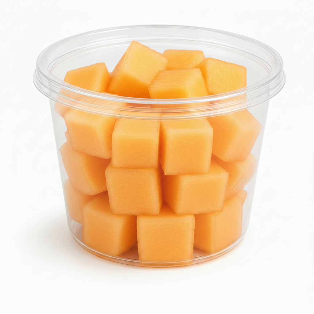 Cubos de melón cantalupo, 16 oz