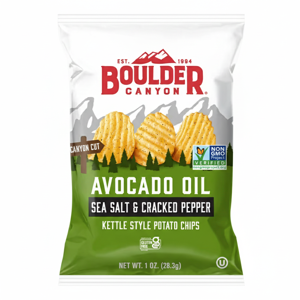 Papas fritas estilo hervidor Boulder Canyon, 1 oz