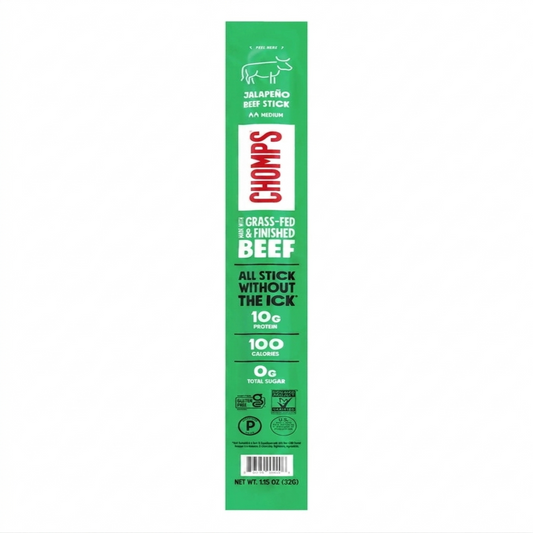 Chomps Beef Sticks, Jalapeno, 1.15 oz