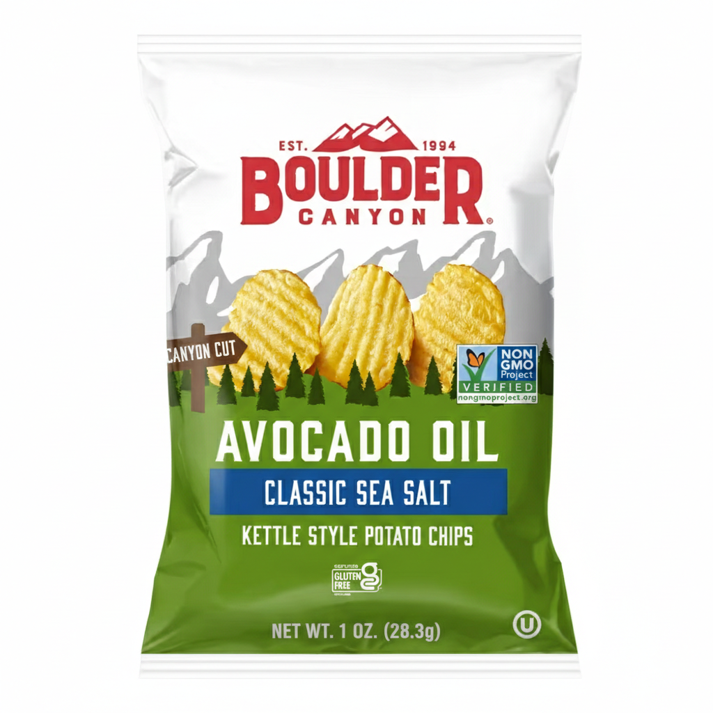 Papas fritas estilo hervidor Boulder Canyon, 1 oz