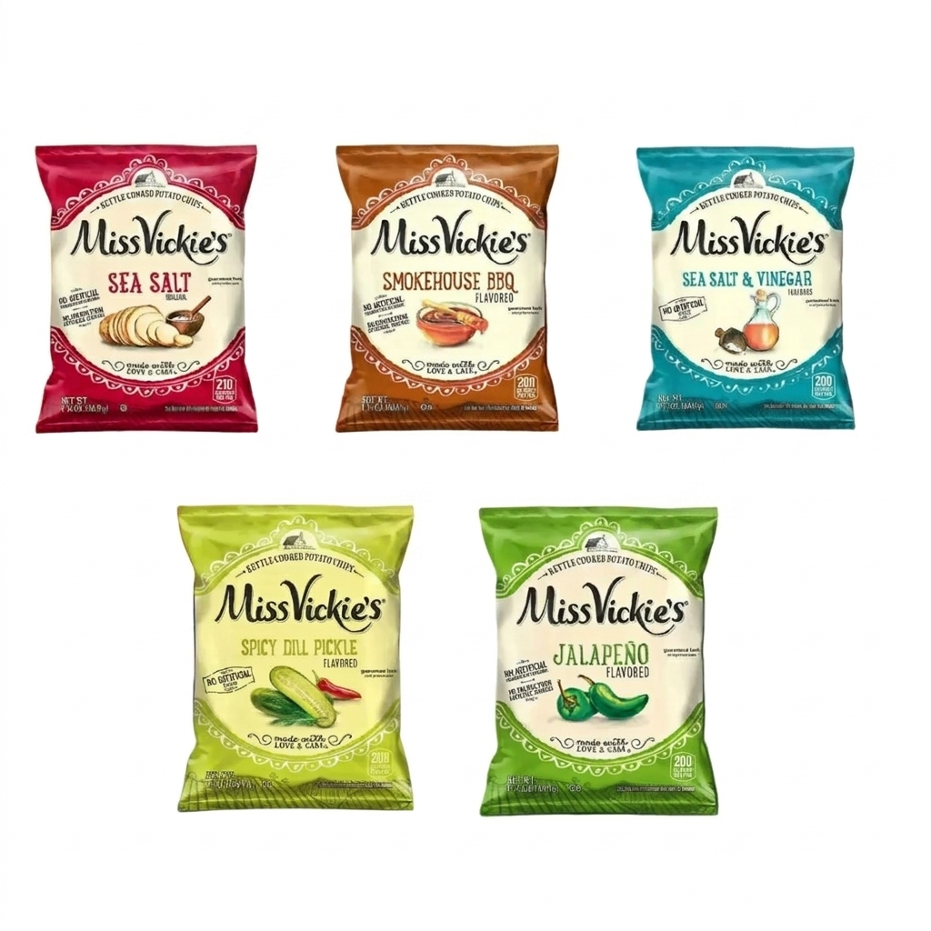 Miss Vickie's Kettle Cooked Potato Chips Variety Pack, 1.375 oz