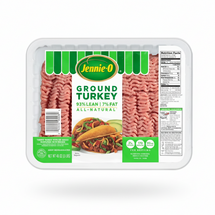 Pavo molido, 93% magro, 7% graso, 3 libras