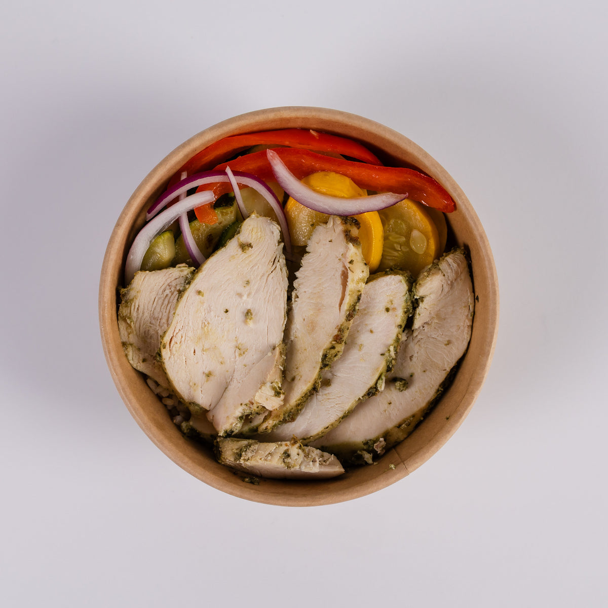 Tazón de pollo y arroz
