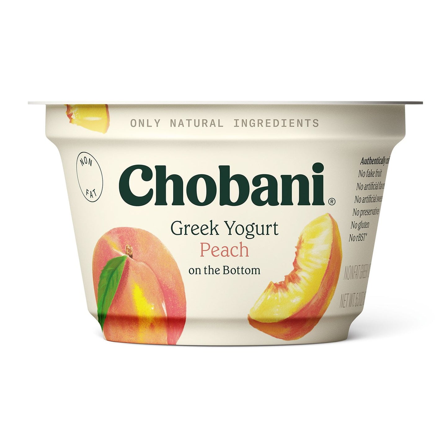 Yogur griego sin grasa Chobani con fruta en el fondo, 150 g