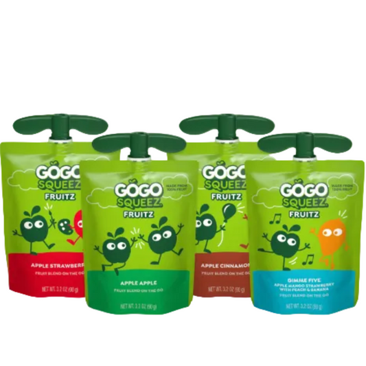 GoGo SqueeZ Bolsitas de puré de manzana sabor manzana, 3.2 oz