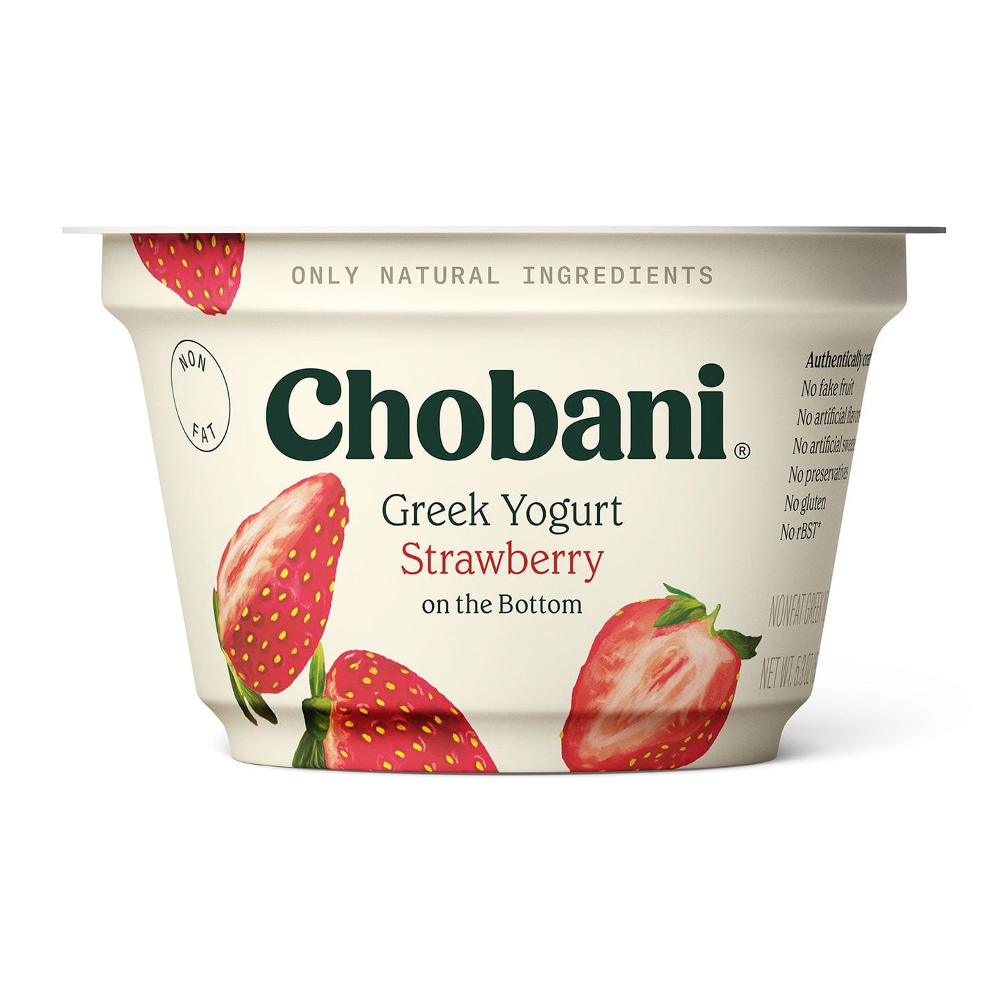 Yogur griego sin grasa Chobani con fruta en el fondo, 150 g