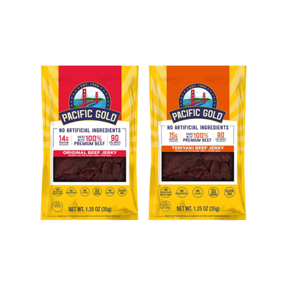 Pacific Gold Beef Jerky Variety Pack, 1.25 oz