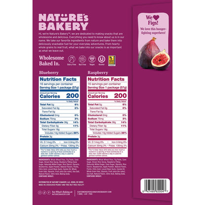 Paquete variado de barras de higo Nature's Bakery, 2 oz