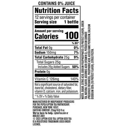 Lipton Green Tea Citrus Iced Tea, 16.9 fl oz