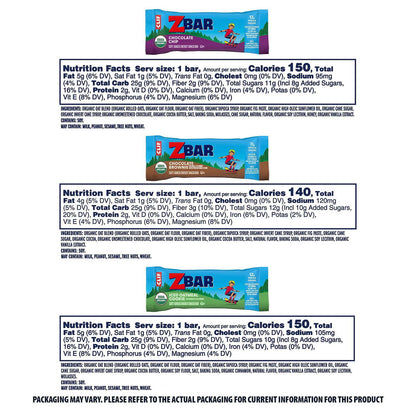 CLIF Kid Zbar Organic Snack Bar Variety Pack, 6 Pack