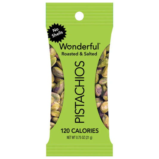 Wonderful Salted & Roasted Pistachios, No Shells, 0.75 oz