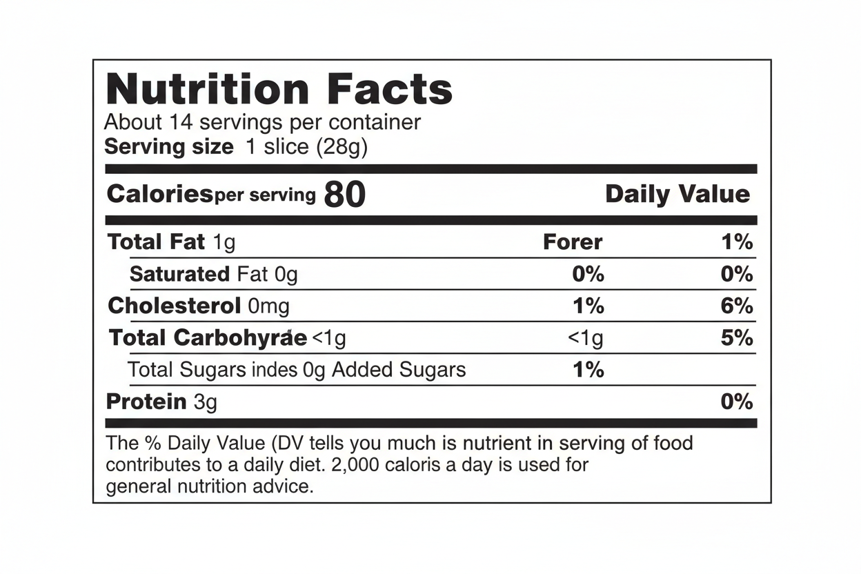 white bread nutrition facts